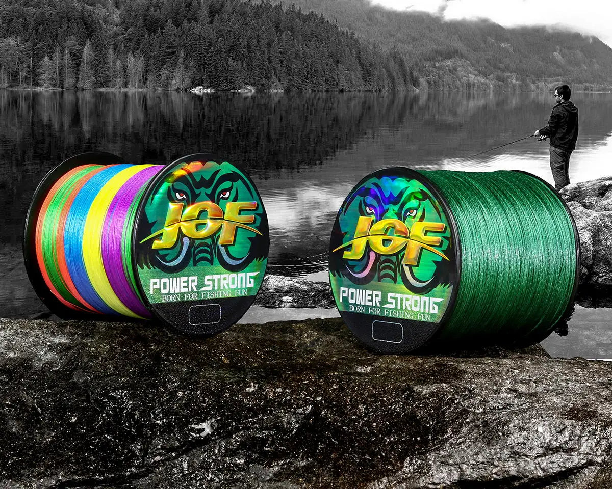 JOF-Ligne de pêche tressée Multimessieurs Carp Fly, 4 Brins, 100m, 300m, 500m, Multicolore, Japon Spinning Extreme PE, Bain Weave