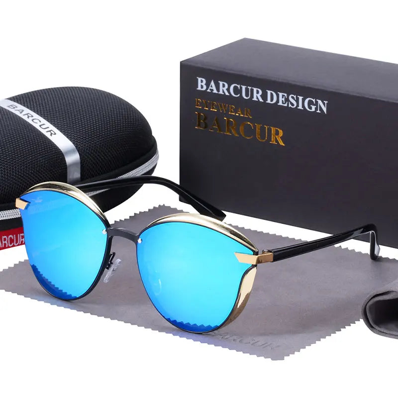 Lunettes de soleil femme polarisées — rondes, mode, style élégant