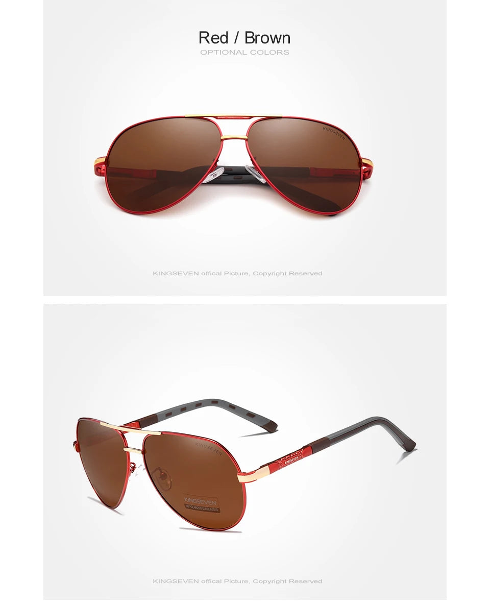 Lunettes de soleil homme vintage aluminium polarisées — classique, revêtement miroir, conduite