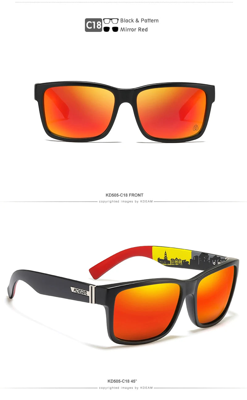Lunettes de soleil sport polarisées — couleurs choquantes, conduite extérieur, photochromiques, avec boîte