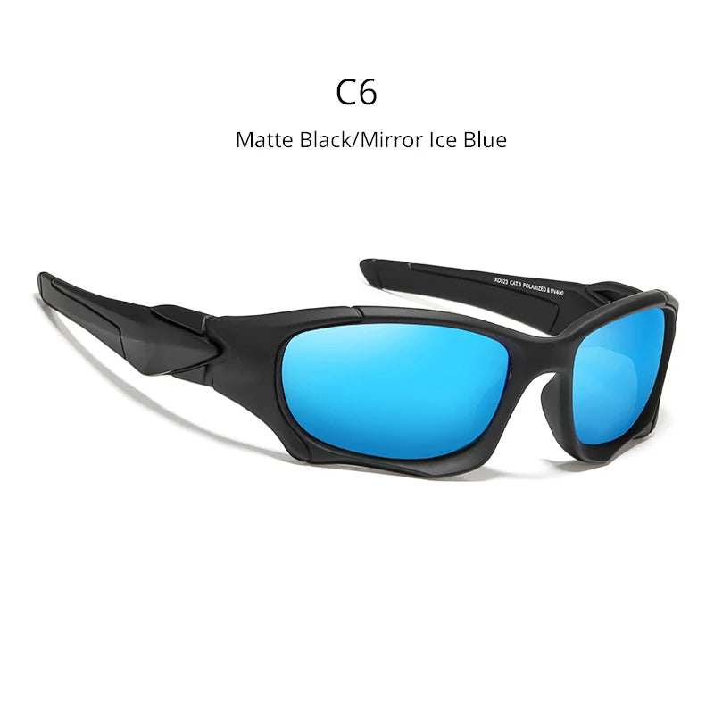 Lunettes de Soleil Sport Polarisées — Lentille Bouclier, Cadre Résistant, Plein Air, Unisexe