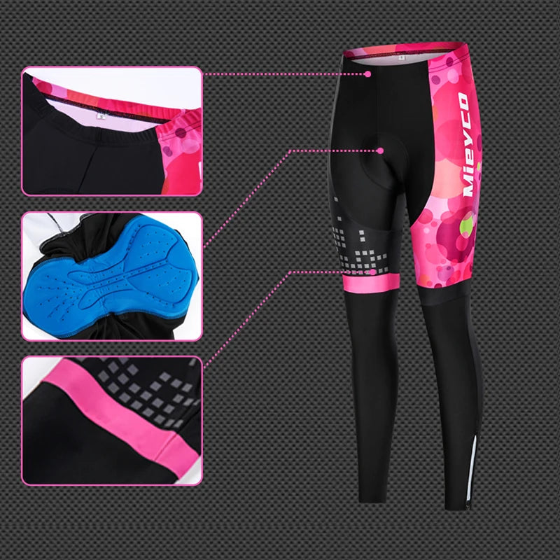 Tenue Cyclisme Femme VTT — Ensemble Maillot Salopette Manches Longues Combinaison