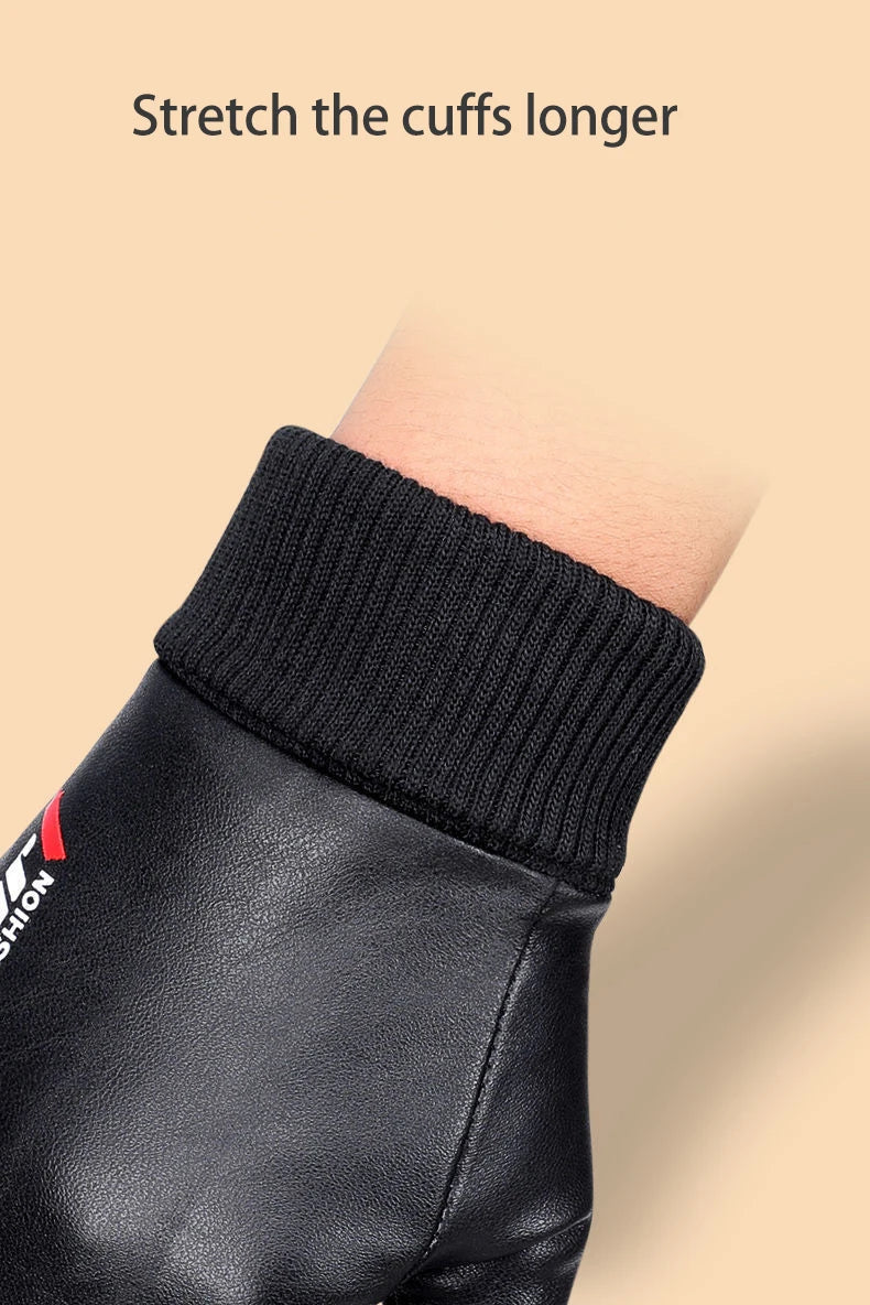 Gants pour hommes automne cyclisme hiver deux doigts velours chaud antidérapant mâle imperméable sport écran tactile randonnée gants de pêche
