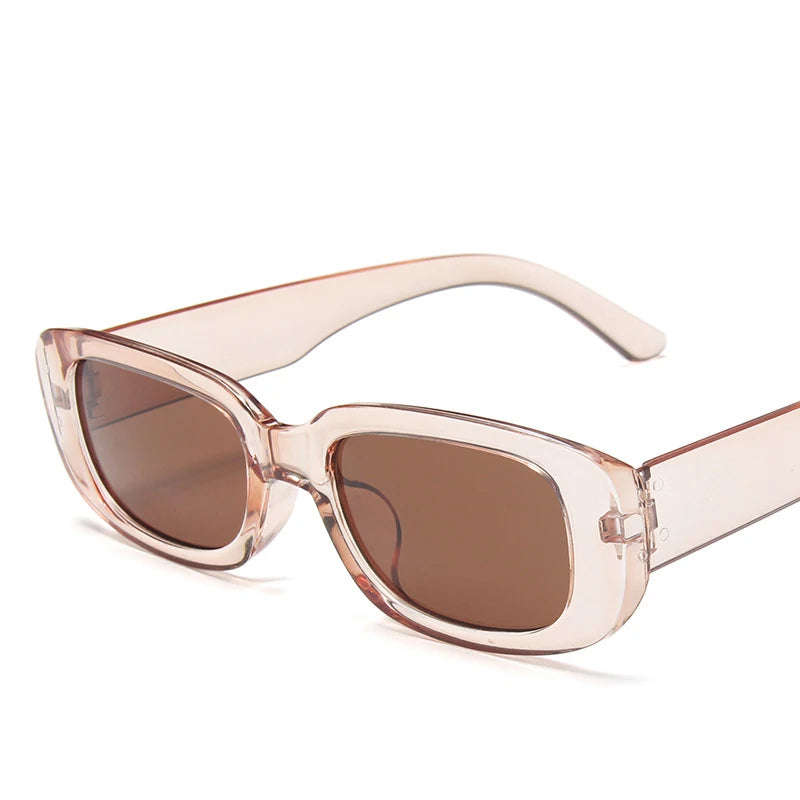 Lunettes de soleil carrées rétro vintage — petites, rectangulaires, voyage, femme