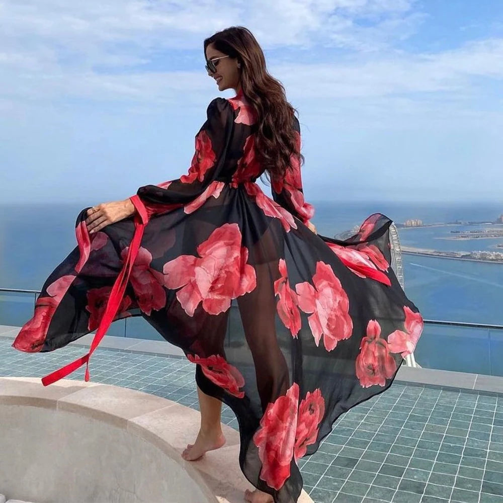 Blue Eyes Bikini Cover-Up, Tuniques de plage, Long Kaftan, Robe de plage, Sarong, Maillots de bain
