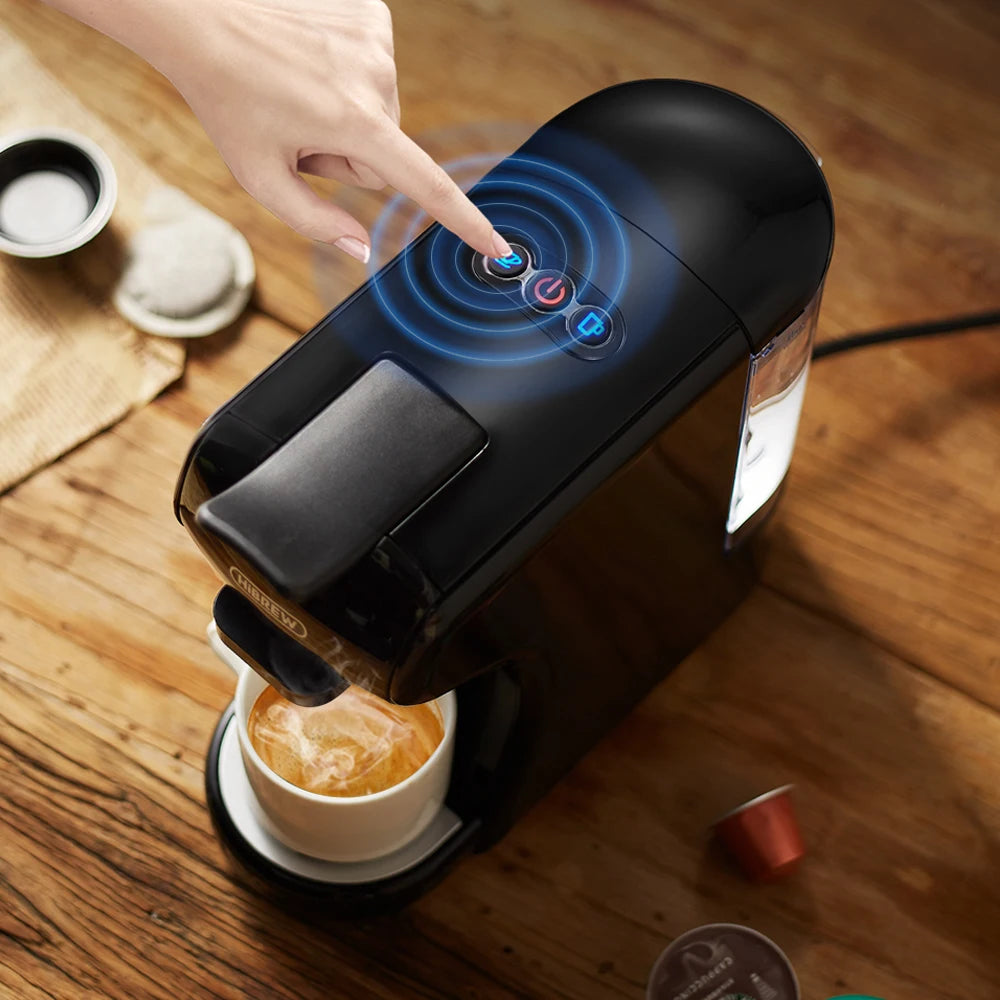Hiinvasive W Coffee Machine, Hot and Cold Multi-Capsule Coffee Maker, Espresso Pod Coffee Machine, Dolce Milk, Ncomputing so, Powder Authorization, 19 bar, 4 in 1