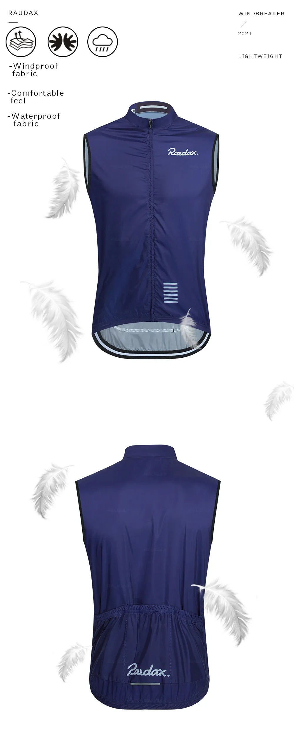 Veste coupe-vent été pour homme — gilet cyclisme sans manches, vêtements vélo, maillot VTT, route