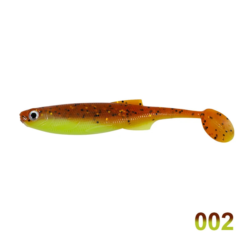 D1 – lot d'appâts souples en Silicone pour la pêche, pack de leurres pour attraper des poissons tels que les bars, les brochets et les perches, matériel pour pêcher, 75mm/100mm, 5 pièces par lot, 2020