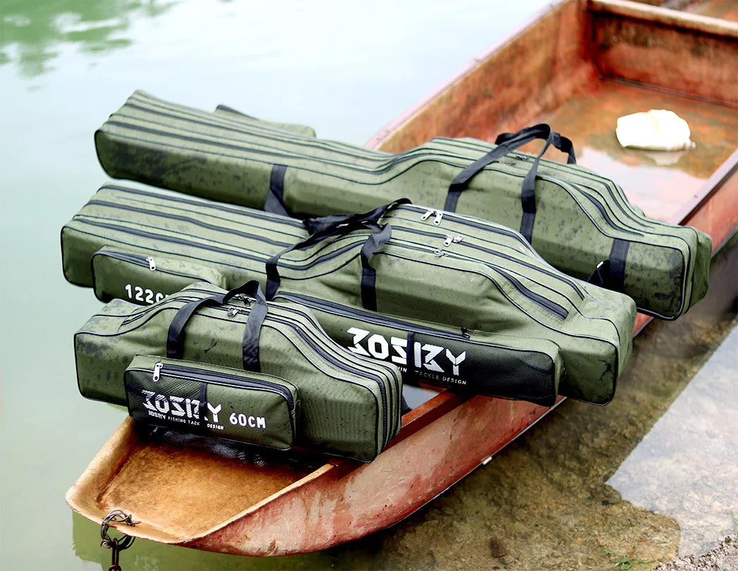Porte-canne à pêche pliable et Portable, sac de rangement pour outils de moulinet, étui 122cm / 152cm / 182cm