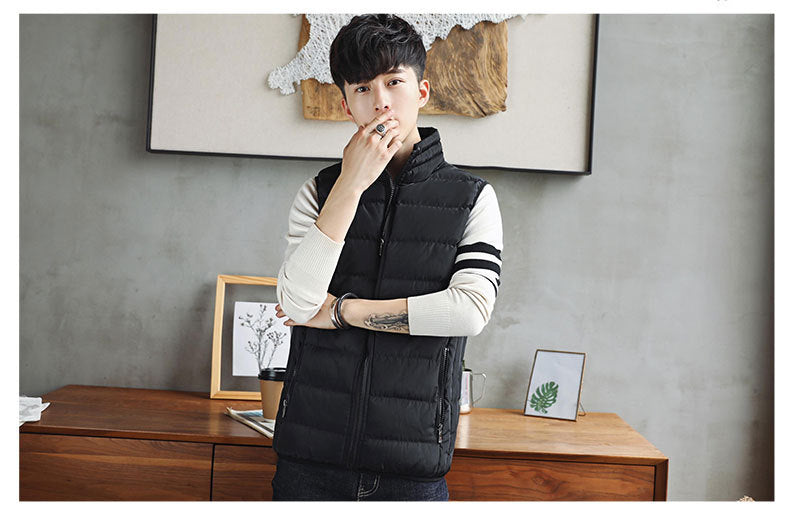 Chaqueta de plumas cortavientos de algodón para hombre, abrigo informal, chaleco grueso, chaqueta cálida, invierno