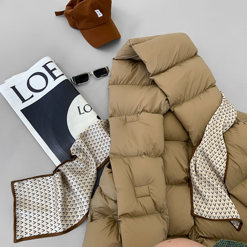 Chaleco de plumón con capucha de pato blanco para mujer, chaleco informal, ropa de abrigo de invierno, 2024, novedad, 90%