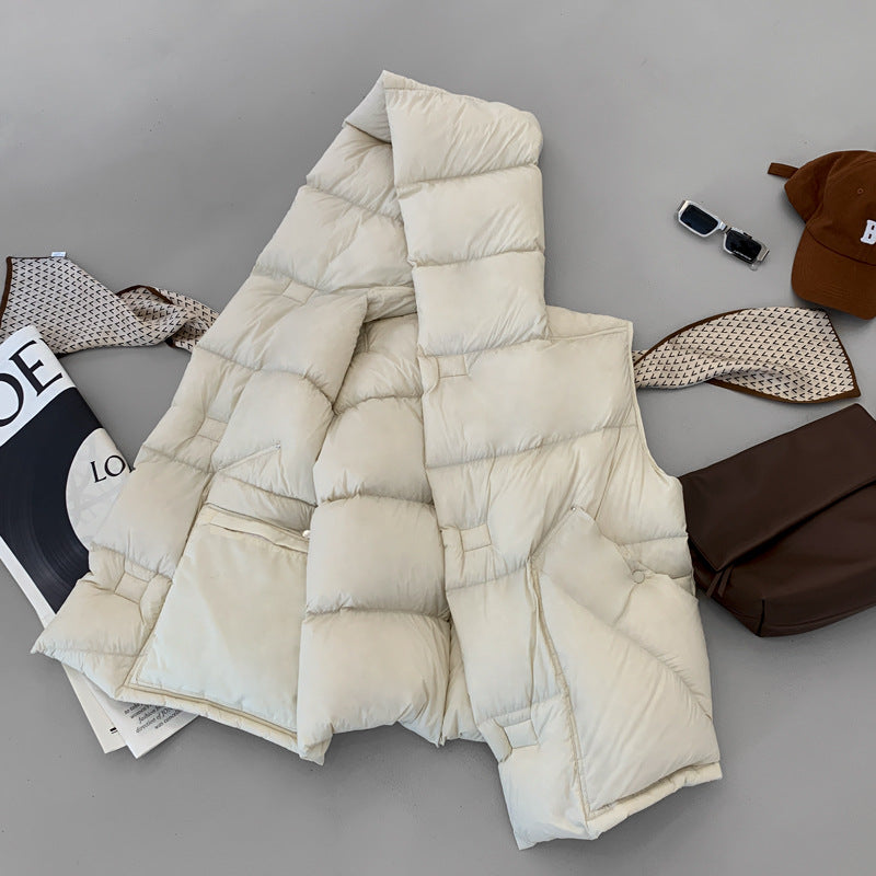 Chaleco de plumón con capucha de pato blanco para mujer, chaleco informal, ropa de abrigo de invierno, 2024, novedad, 90%