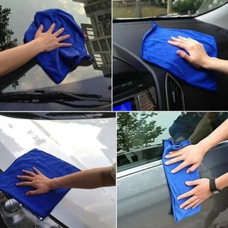 Serviettes Microfibre Lavage Voiture Séchage — Chiffons Nettoyage Polissage 1-20 Pièces