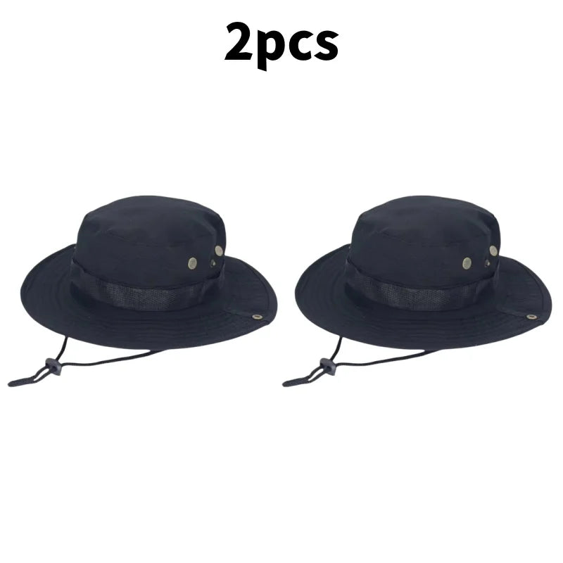 Sombrero para el sol para hombres y mujeres, gorra de camuflaje, para deportes al aire libre, tipo cubo, pesca, senderismo, caza, 60CM