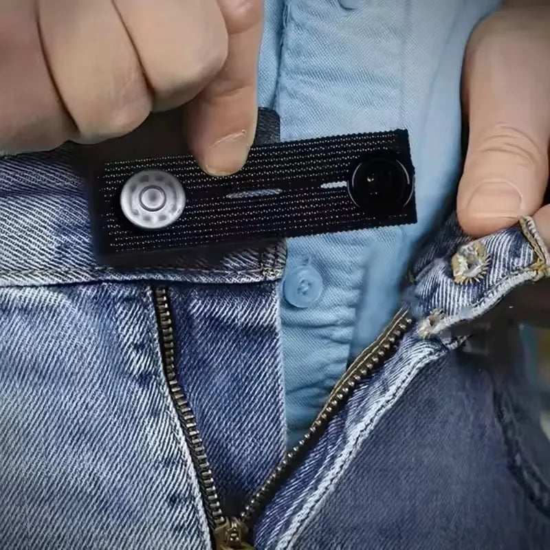 Extension Pantalon Unisexe 5 Pièces — Bande Taille Boutons Maternité DIY