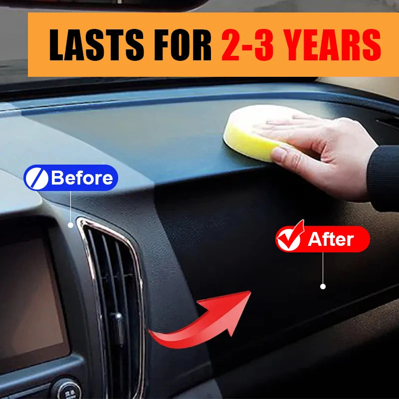 Car Plastic Restorer Back to Gloss Black Auto Interior Leather and Panel Renewal Wax Coating Agent Auto Polish and Repair Coating
