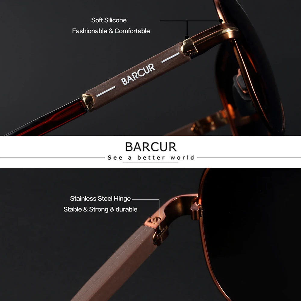 Lunettes de soleil pilotes polarisées — conduite, pêche, randonnée, accessoires homme