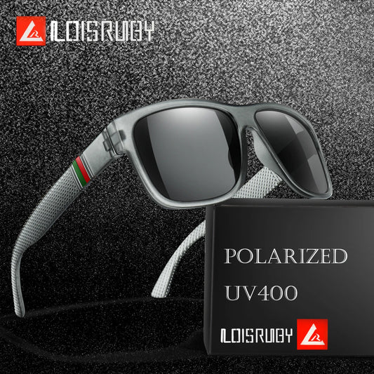 Lunettes de soleil polarisées carrées pour hommes, marque classique, pour la pêche, la conduite en plein air, le cyclisme, la course, Vintage, grand cadre, UV400