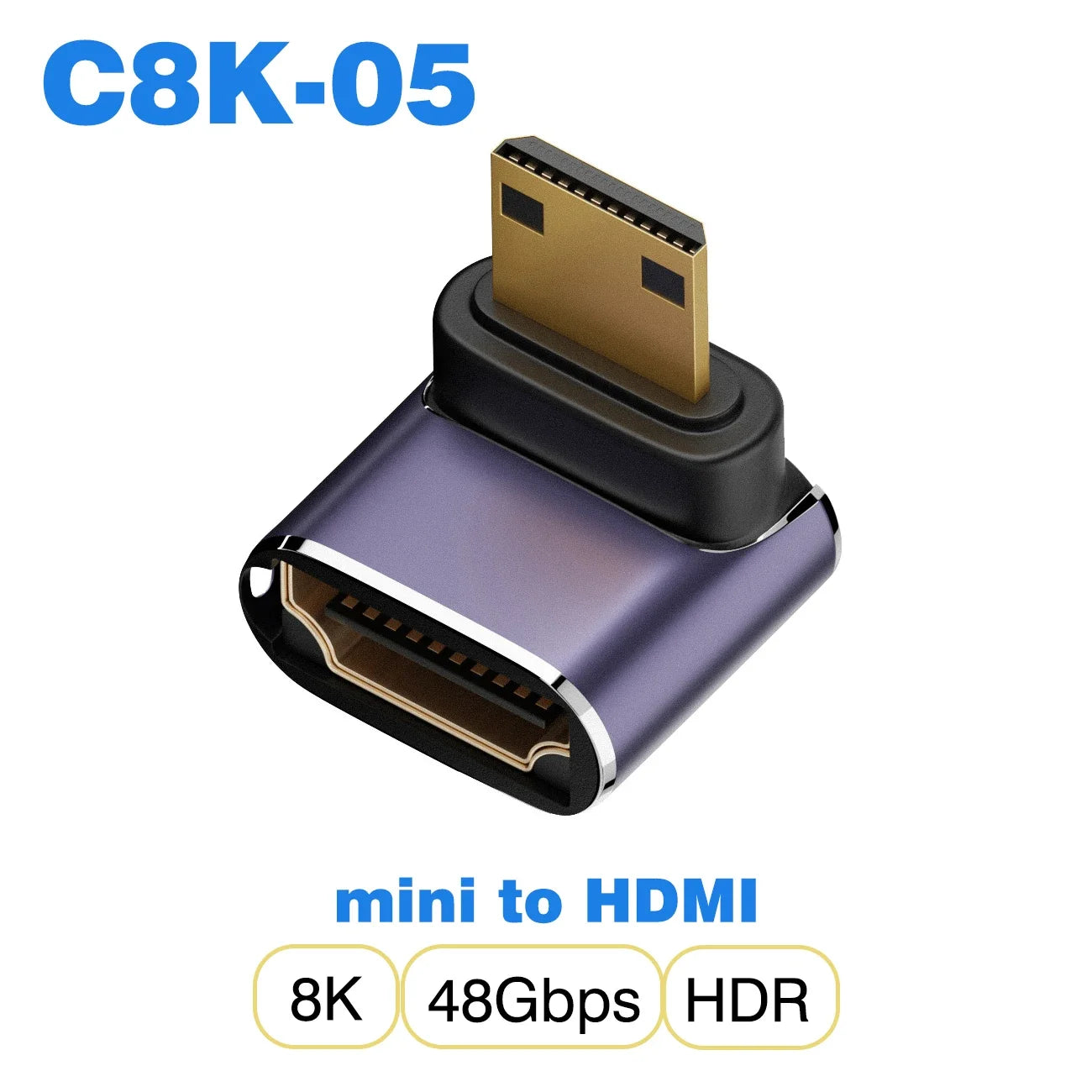 Mini/Micro HDMI to HDMI 2.1 48Gbps 8K60HZ 4K120HZ Converter for Projector HDTV PS4 PS5 Laptop