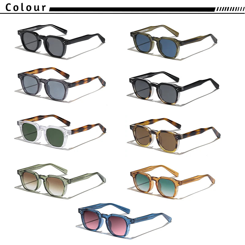 Lunettes de soleil carrées rétro punk — hommes et femmes, plage, conduite, UV400