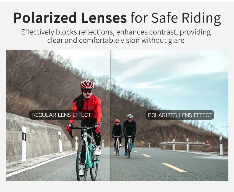 Lunettes de soleil sport cyclisme polarisées — route, VTT, équitation, protection, 5 lentilles