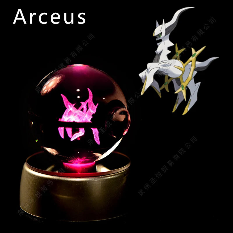 Boule de cristal 3D veilleuse — lampe en verre, statue, cadeau d'anniversaire pour enfants