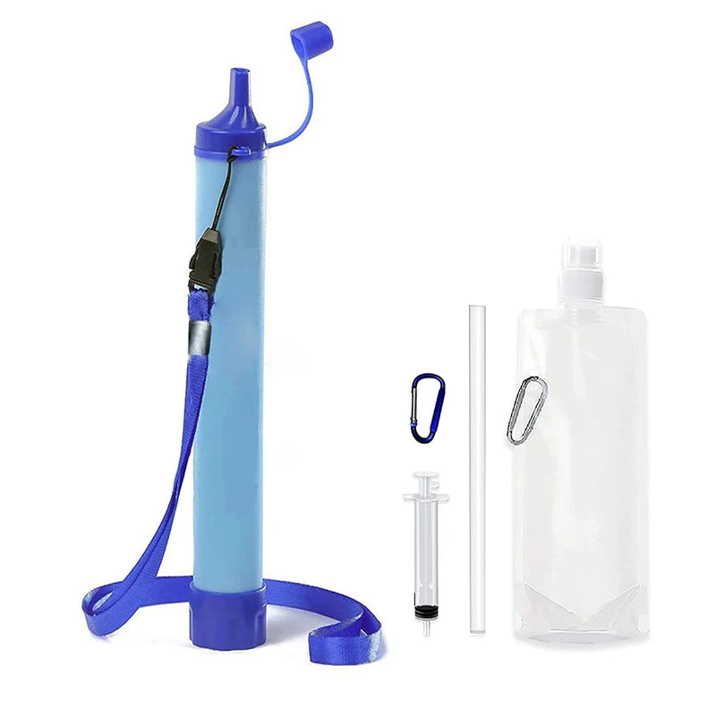 Filtre à eau extérieur 1 pièce, système de Filtration d'eau en paille personnel, purificateur d'eau de survie d'urgence pour Camping randonnée escalade