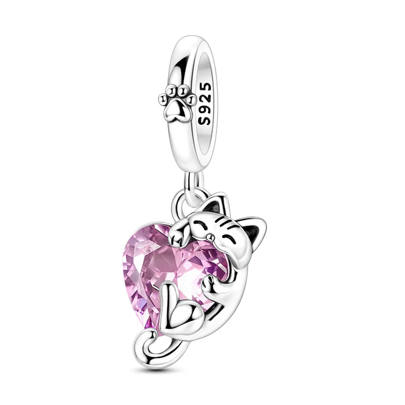 Breloques en argent Sterling 925, pendentifs en perles, arbre de vie, tortue, amour, pierres précieuses, tournesol, pour femmes, Bracelet, bijoux cadeau, nouvelle collection
