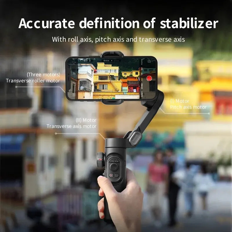AOCHUAN - Estabilizador de cardán de 3 ejes, SmartRecruitment para Smartphone, iPhone Android, AI, Seguimiento facial, TikTok Vlog