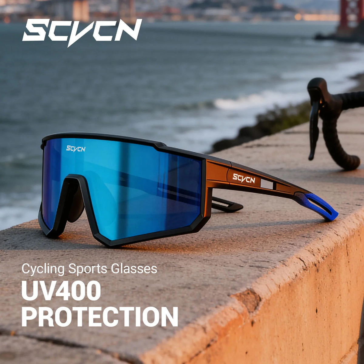 Lunettes de vélo de route et VTT UV400 — sport montagne, protection, hommes et femmes