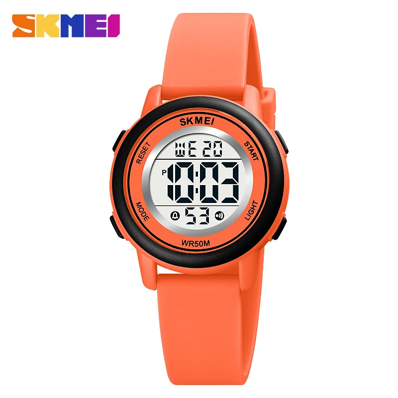 Montre enfant étanche avec alarme — sport, LED colorée, numérique, garçons et filles