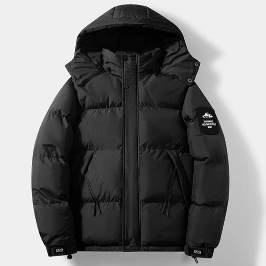 Men's Hooded Jacket, Outdoor Wear, Hiking, Camping, Windproof, Breathable, Warm, Cotton, Comfortable, Fashionable and Trendy, Winter