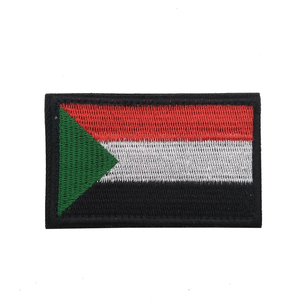 Drapeau d'Afrique 3D Egypte Kenya Algérie Nigeria Angola Tunisie Maroc Soudan Malte Namibie Ghana Mozambique Drapeaux Patchs brodés