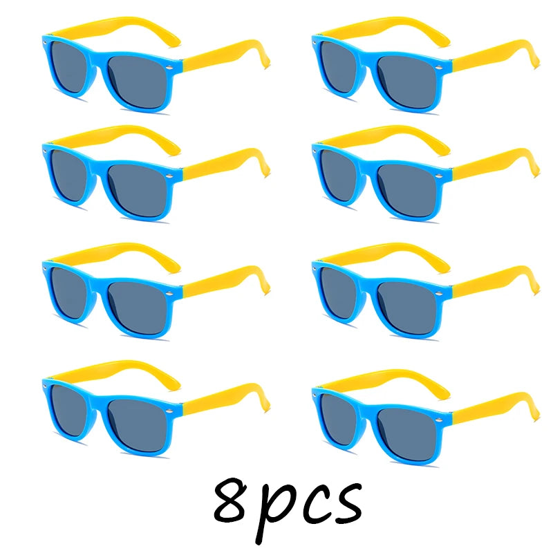 Lunettes de Soleil Enfants Assorties — Pare-Soleil Été Résistant UV Garçon Fille