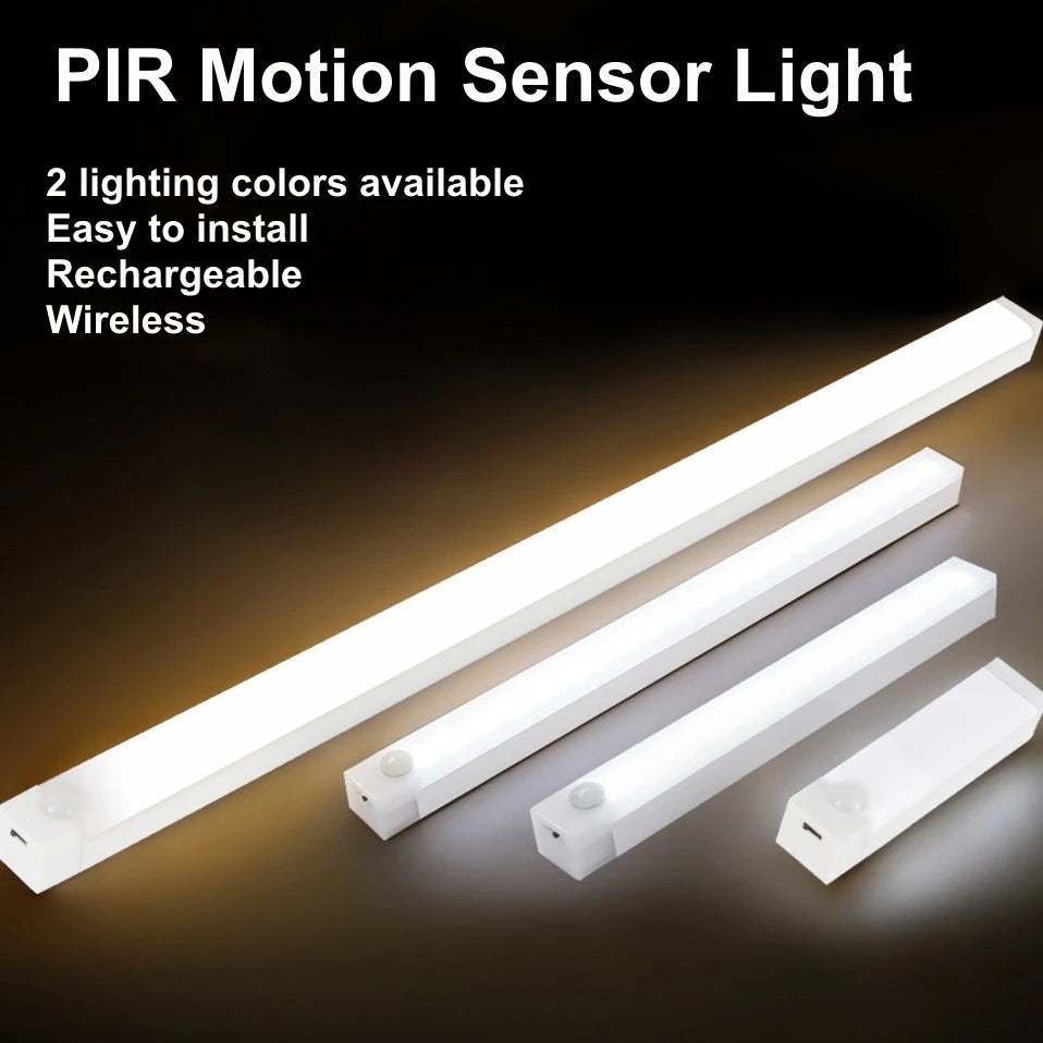 Lampe LED sans fil avec capteur de mouvement, Rechargeable par USB, veilleuse à Induction, Portable, sans fil, magnétique, pour armoire, cuisine