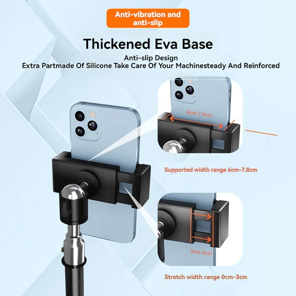 Support extensible de 170cm, hauteur réglable pour téléphone portable, trépied de Support en direct, enregistrement multifonctionnel, trépied d'atterrissage pour Selfie