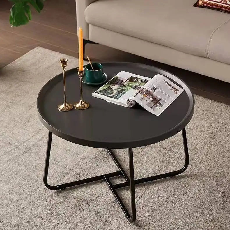 Table basse multifonctionnelle — salon minimaliste moderne, table d'appoint combinée circulaire, maison