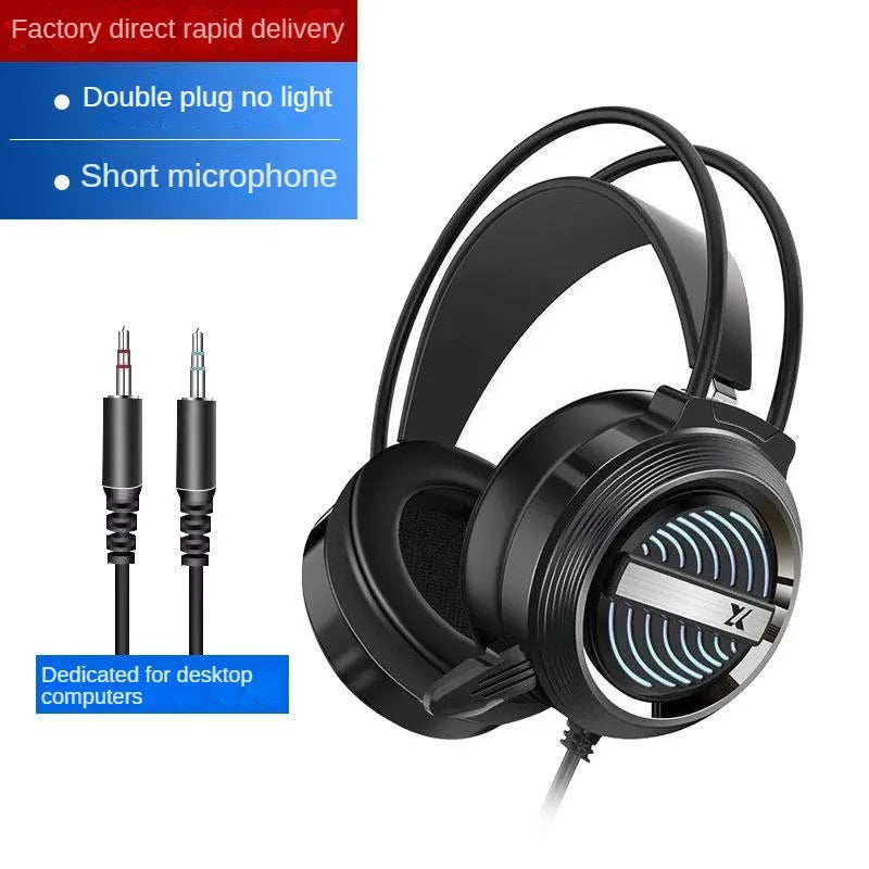Auriculares estéreo para juegos con micrófono, auriculares de actualización X9, luz LED, auriculares con cancelación de ruido, adecuados para PS4, PC, Xbox One, PS5