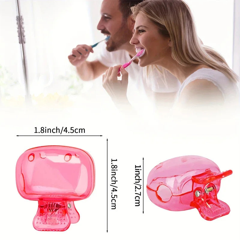 Couvre-têtes de brosse à dents de voyage, 1 pièce, capuchon de protection de brosse à dents, étui de protection, Clip en plastique Portable pour voyage domestique