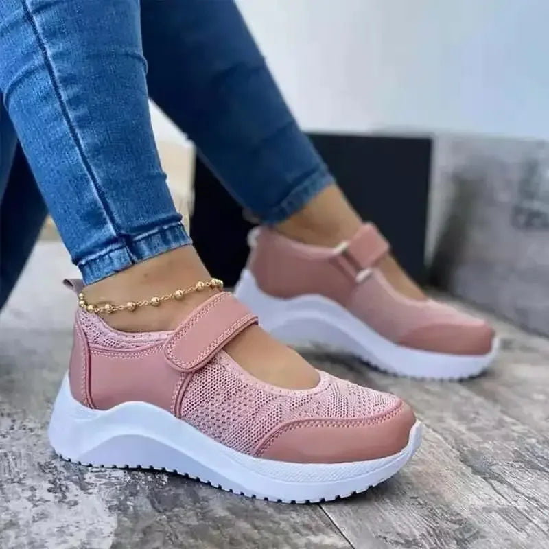 Women's Summer Dance Shoes, Casual Sneakers, Breathable Mesh, Platform, Matching
