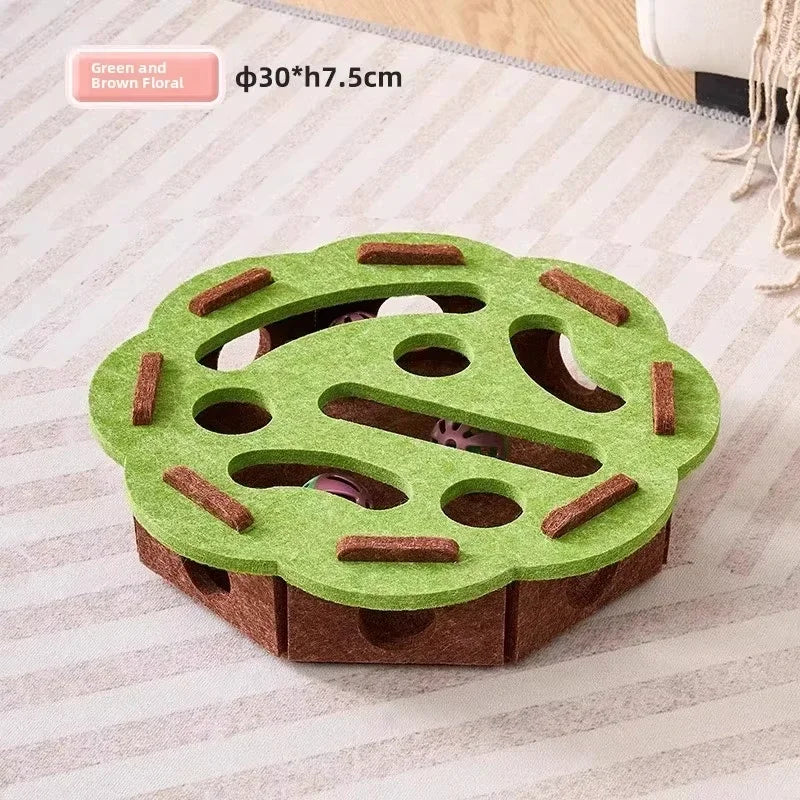 Jouet de Puzzle en feutre pour chat, boîte de Puzzle, jouet d'exercice avec balle, sport d'intérieur, divertissement, chasse, jouets pour chats d'intérieur
