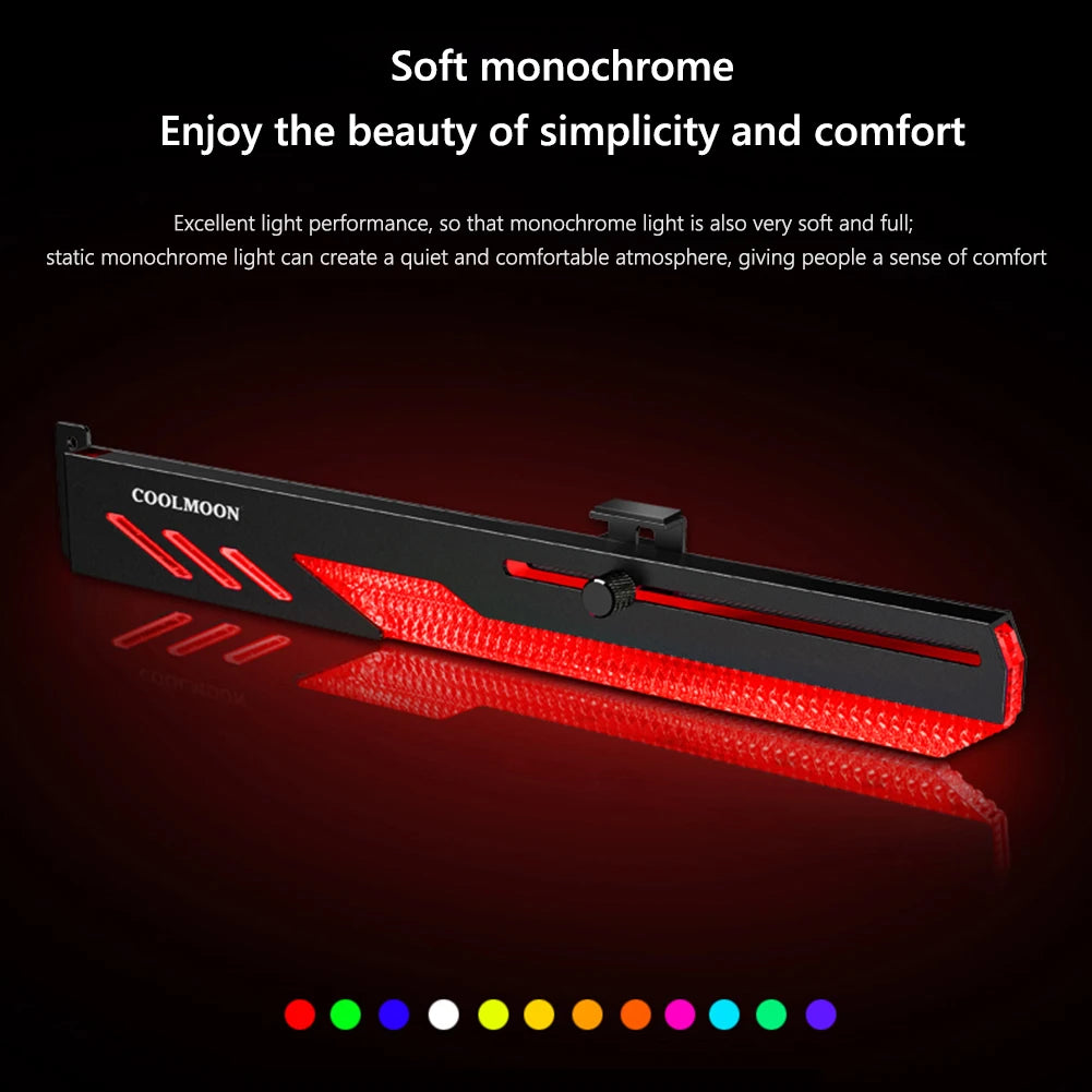 COl'hyMOON-Support de carte vidéo pour ordinateur, support GPU horizontal GT8, support de boîtier PC, kit de refroidissement, 5V ARGB
