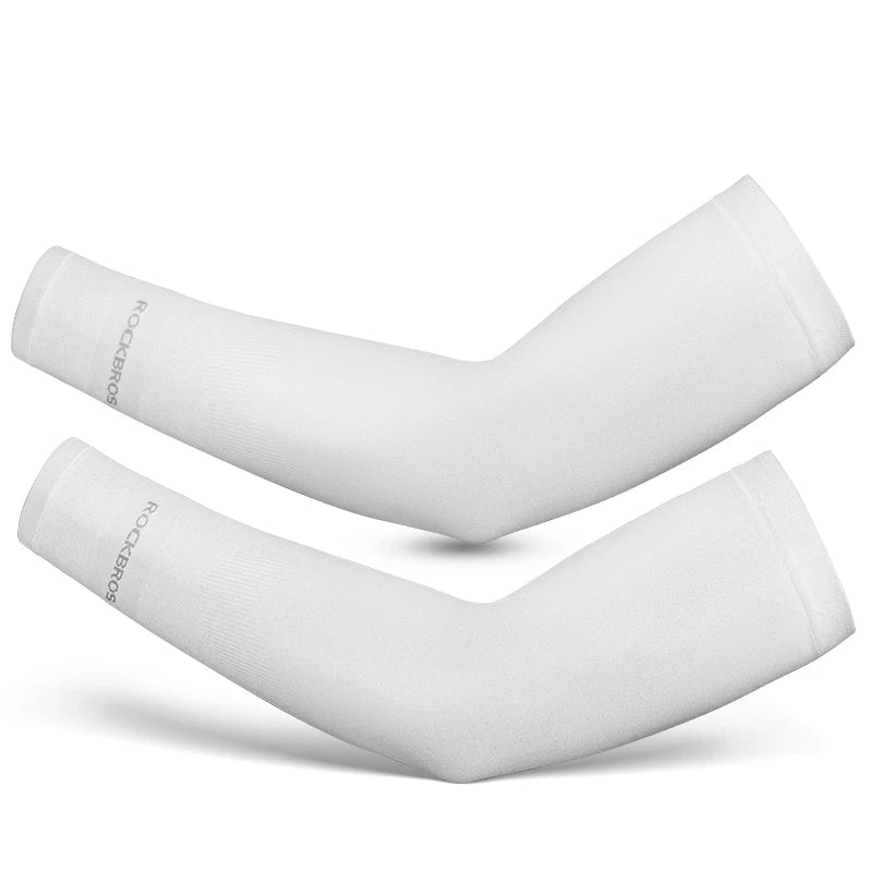 ROCKBROS Ice Silk Cycling Sleeves, Summer Breathable Cycling Arm Protection, Outdoor Sun and UV Protection, for Sports, MTB, Road Bike