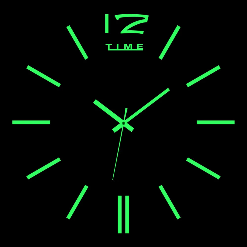 Wall clock DIY Luminous Wall Clock Quartz Watch Acrylic Mirror Stickers Wall Clock Wall Decoration Hot Home Decoration