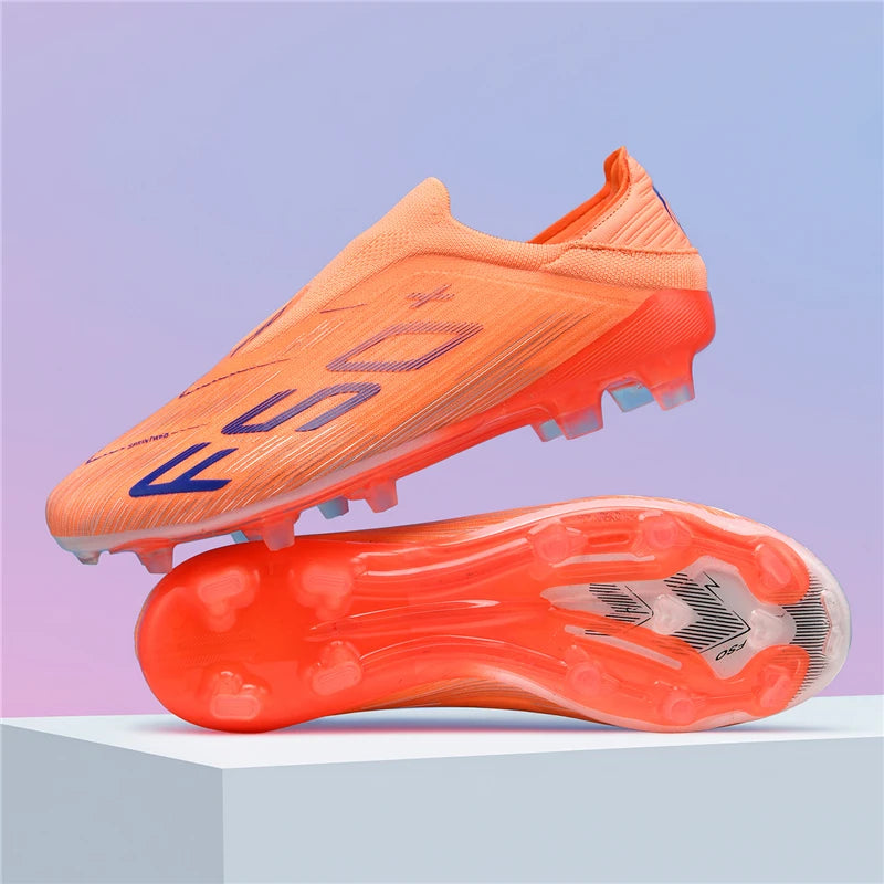 Chaussures de Football Homme Crampons TPR Cuir Verni — Terrain Gazon & Futsal EU 31–48