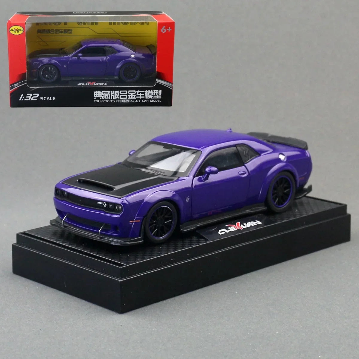 Modèle de muscle car américain 1:32 avec son et lumière — rétrofriction, collection miniature, cadeau garçon