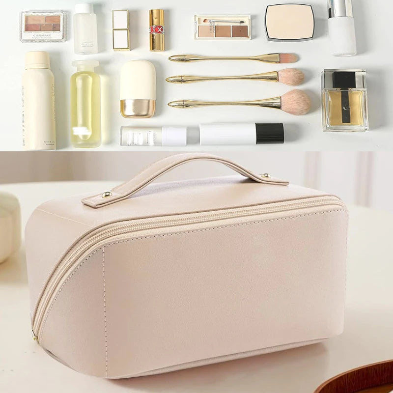Organizador de maquillaje, neceser de mujer, estuche de maquillaje, bolsa de almacenamiento, caja de lujo para señoras, neceser de cosméticos, bolsa de viaje con cremallera