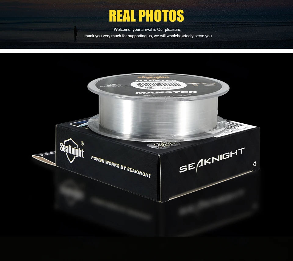 SeaKnight marque MANSTER T2 série 100% ligne de pêche en fluorocarbone 100M, ligne en Fiber de carbone 3-35LB mise à niveau ligne coulante pêche en mer
