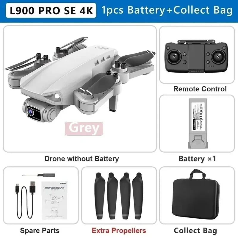L900 Pro SE MAX 4K GPS Drone, Professional HD 5G WIFI 360° Dual Camera Brushless Motor Obstacle Avoidance RC FPV Quadcopter Drone