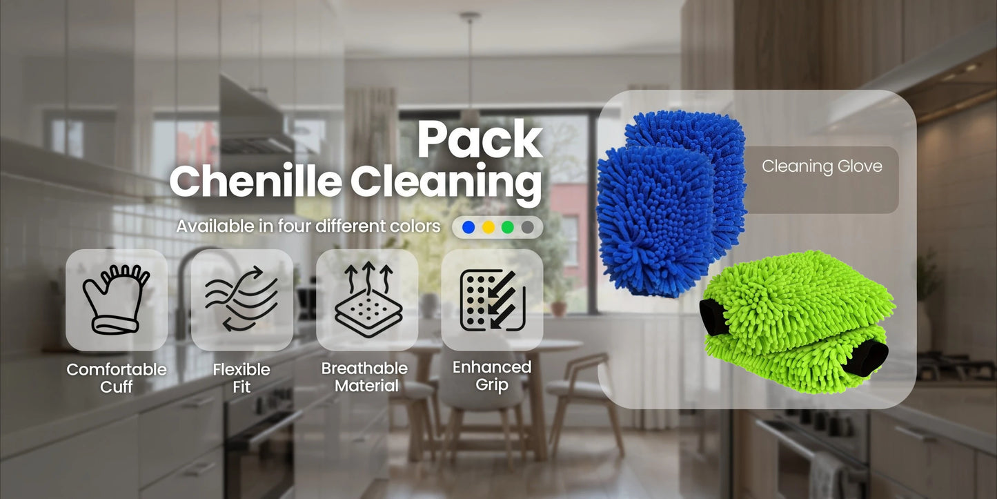 Gants de lavage de voiture en microfibre Chenille, nettoyage des rayures, soins non pelucheux, mitaines souples, dépoussiérage de véhicule automobile, Accessoires de moteur